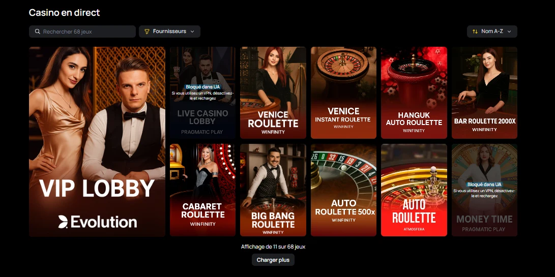 10black casino en direct